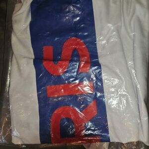 Jordan White Tee with Red and Blue Logo